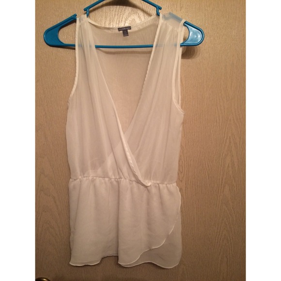 Charlotte Russe chiffon white top