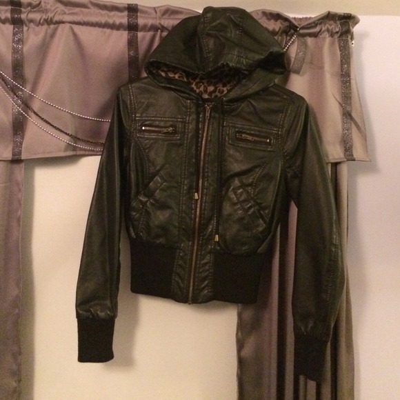 Jackets & Blazers - Black faux leather jacket