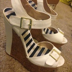 White Charlotte Russe wedges