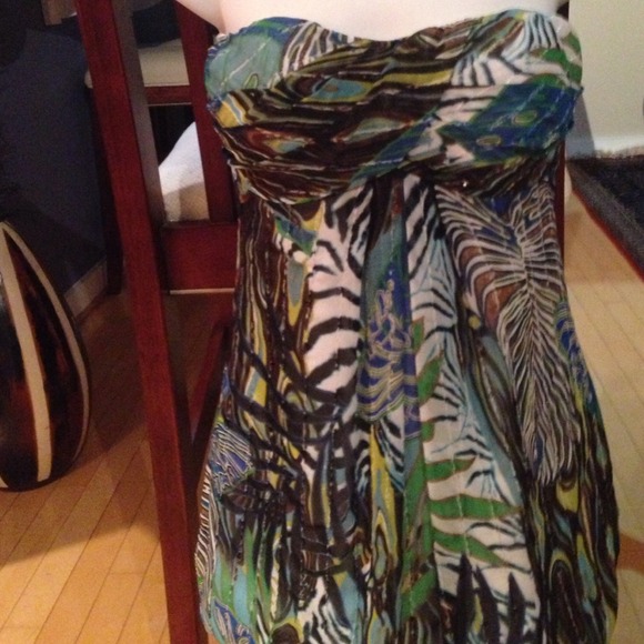 CACHE SZ 2 BABYDOLL SEQUINED BUBBLE TOP/DRESS - Picture 2 of 4