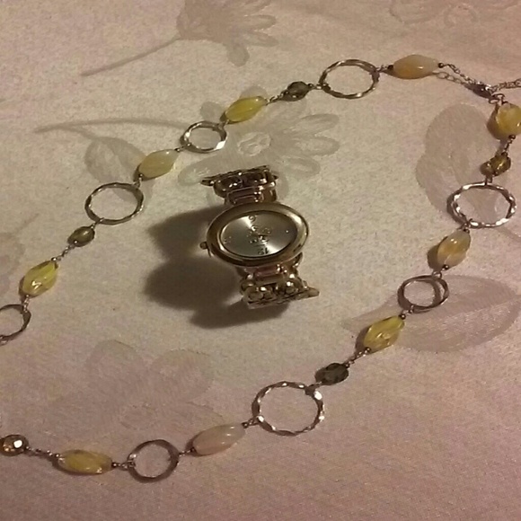 Geneva Watch and Necklace - Picture 2 of 4