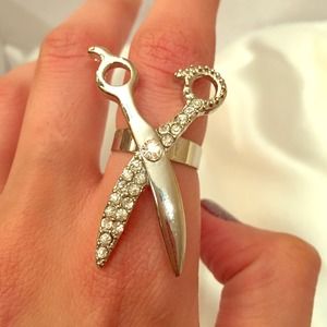 ✂SILVER SCISSORS RING✂️