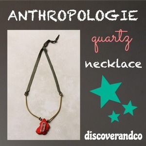 Anthropologie Quartz Statement Necklace