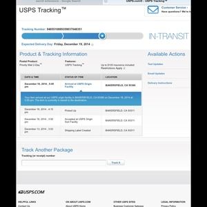 Tracking info for Karoline