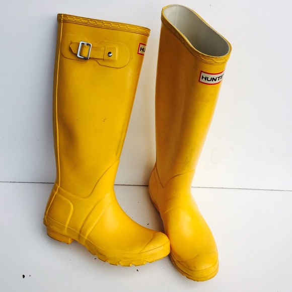 Hunter Boots - Hunter original yellow rain boots Sz 6