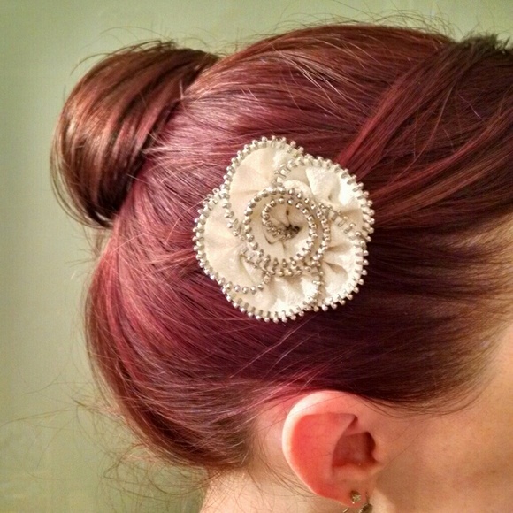 Zipper Multi-use Barrette Hair Clip & Pin Lot of 2