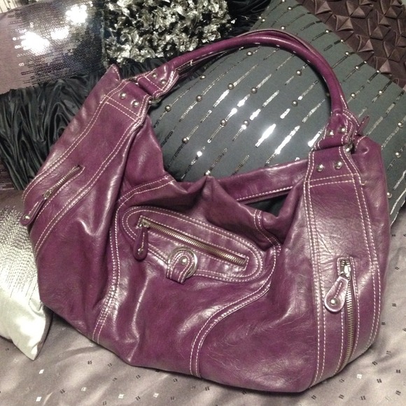 Leather Plum Colored Purse 🔮