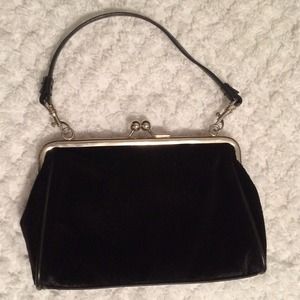 Small black clutch wristlet