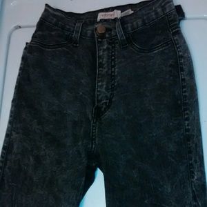 Black high waist denim