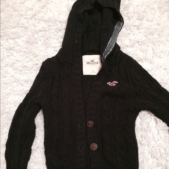 Hollister 3/4 length navy sweater