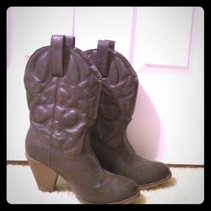 MIA brown cowboy boots 8.5