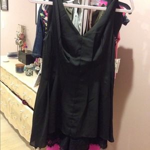 Mustard Seed sleeveless black lace romper