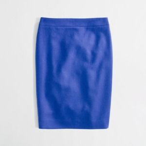 Jcrew pencil skirt royal blue wool