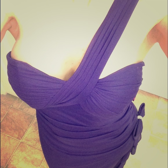 Blondie Nites One Shoulder Purple Long Dress