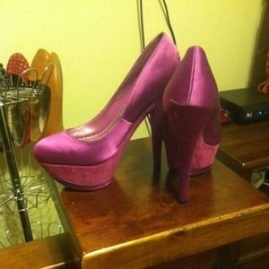 Purple high heels