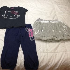 Bundle... Skirt, pants, & Hello Kitty shirt