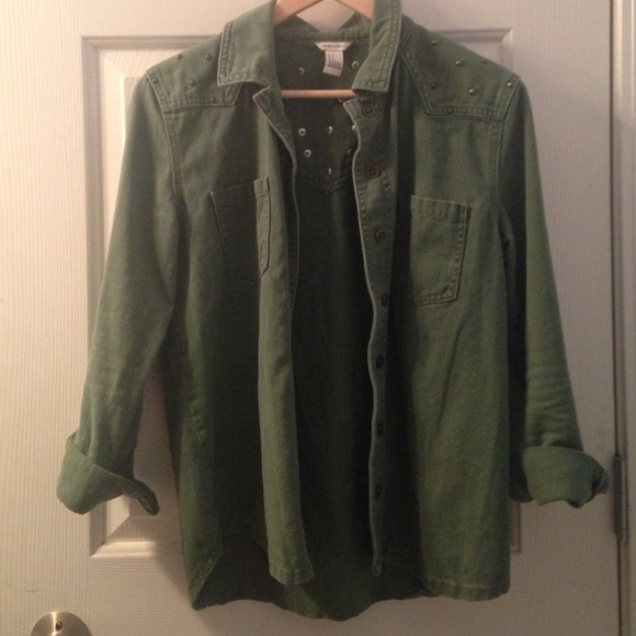 Cute Studded Army Jacket