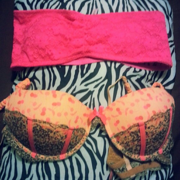 💓Hot pink and peachy color bra🌹