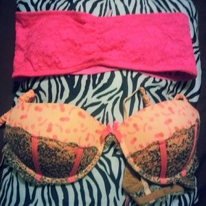 💓Hot pink and peachy color bra🌹