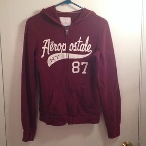 Maroon zip up jacket