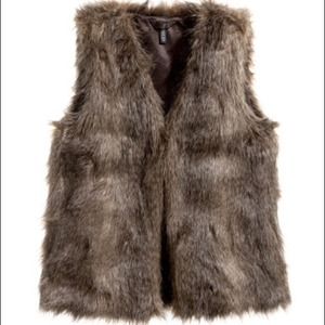Brown Faux fur vest