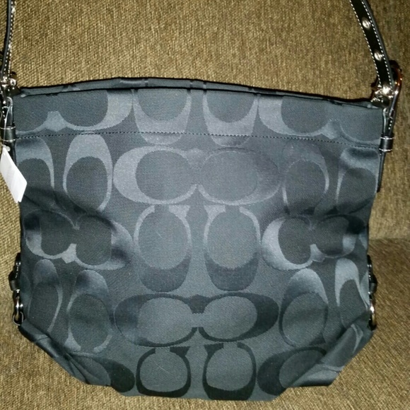 Black Coach 24 cm signature duffle.  New with tags