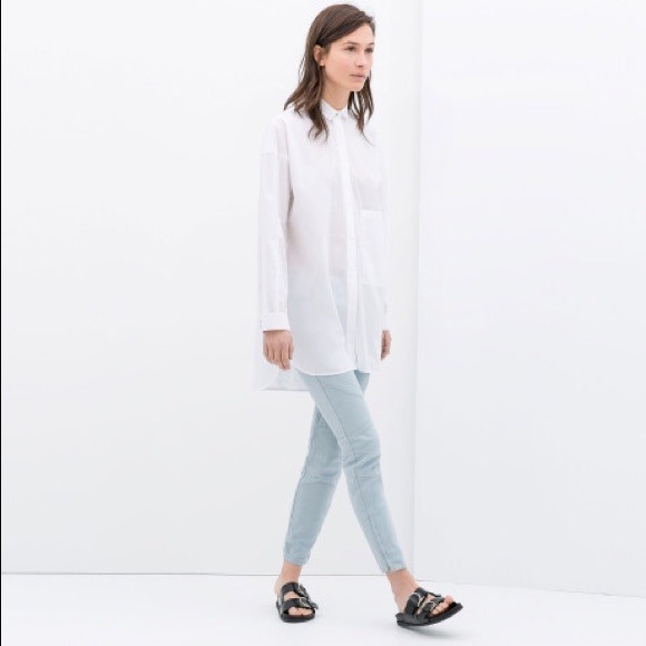 White oversize poplin shirt