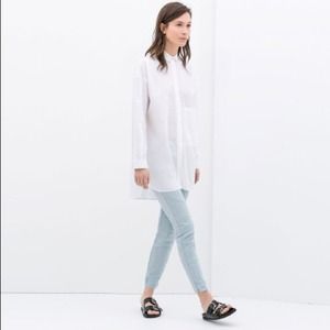 White oversize poplin shirt