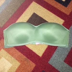 Military green strapless Bra