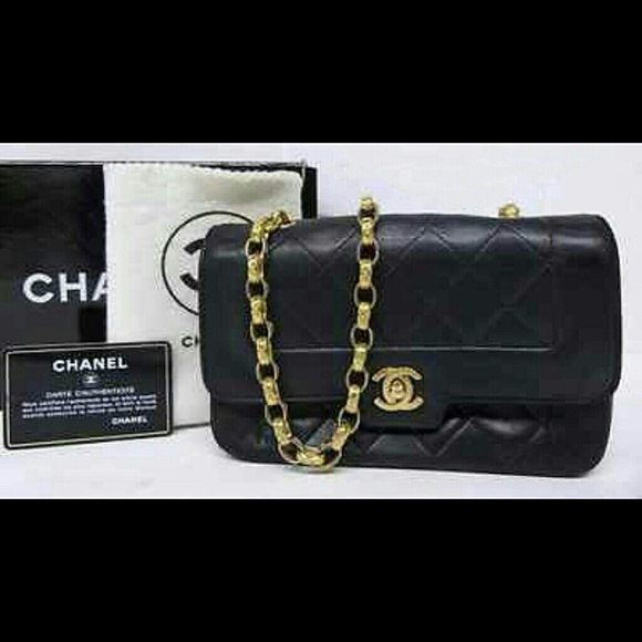 100% Authentic Chanel Vintage black Cross body