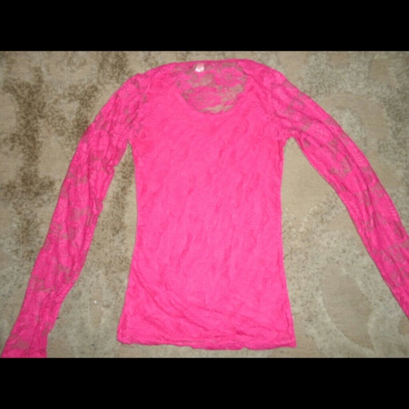 Color Story Lace back Long Sleeve Top