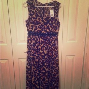 Leopard print maxi dress