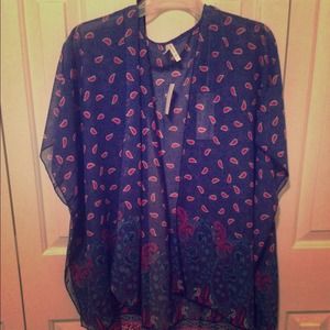 Paisley print kimono