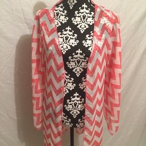 Chevron sheer cardigan