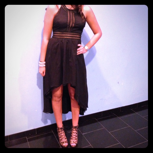 Cut out high low maxi dress