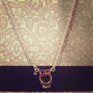 Itsy Bitsy Sterling Silver Owl Link Necklace