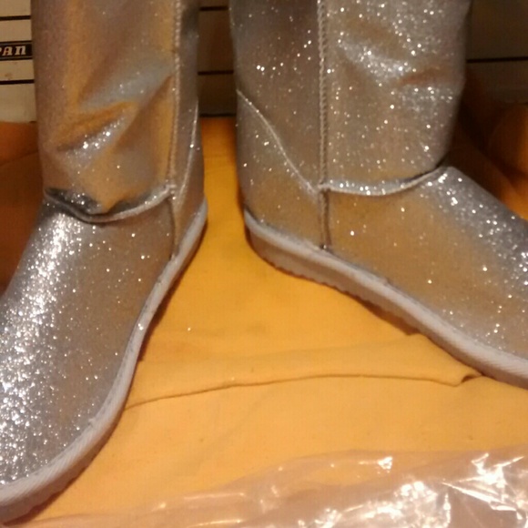 silver sequin boots old navy