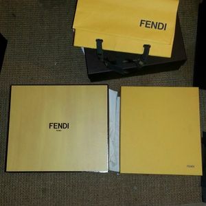FENDI empty box + tissue paper