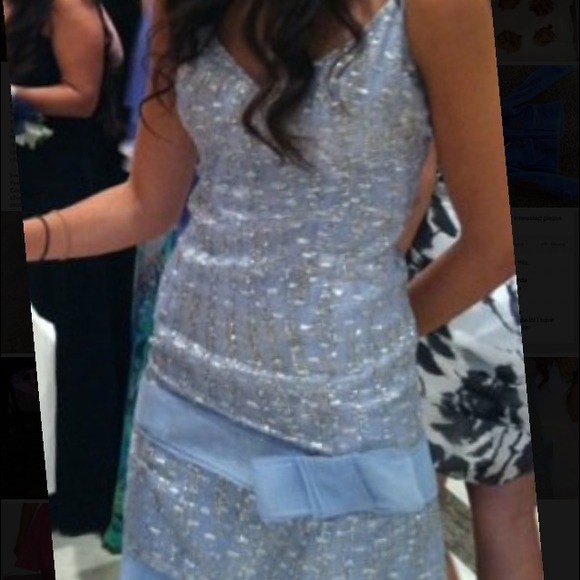 Blue/silver custom dress