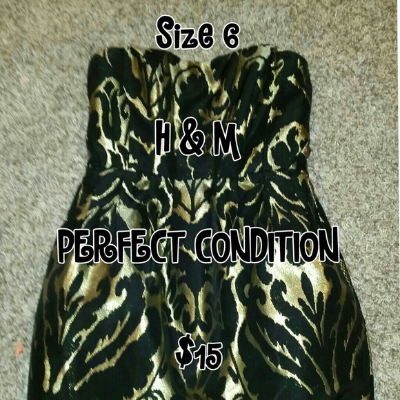 Black and gold cocktail dress