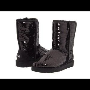 Black sparkly UGGs