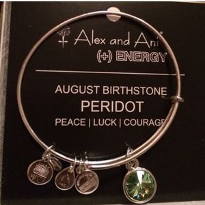 Alex and ani like new peridot August birthstone