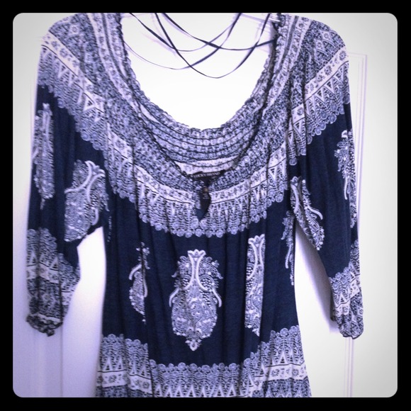 Lucky Brand Off-Shoulder Peasant Top