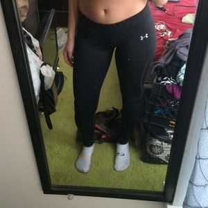 Black UA running tights