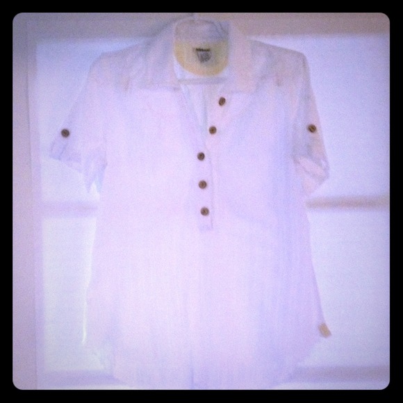 Billabong white cotton top size L
