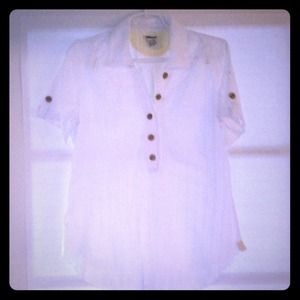 Billabong white cotton top size L