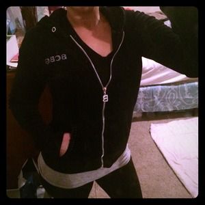 BCBG black rhinestone hoodie