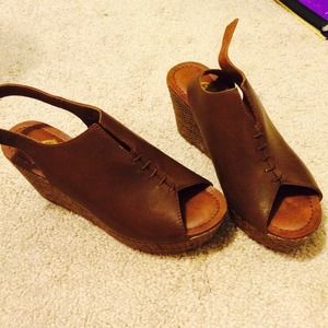 Brown Wedge Heels