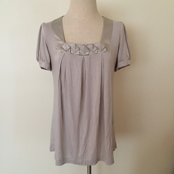 H&M Tops - ‼️FINAL SALE oatmeal satin neck blouse