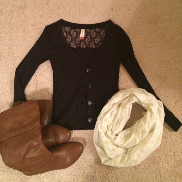 Black cardigan